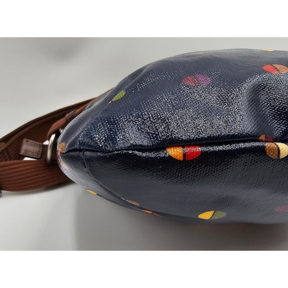 Fossil Women's Keyper Navy Blue Coated Canvas Purse - Picture 5 of 14